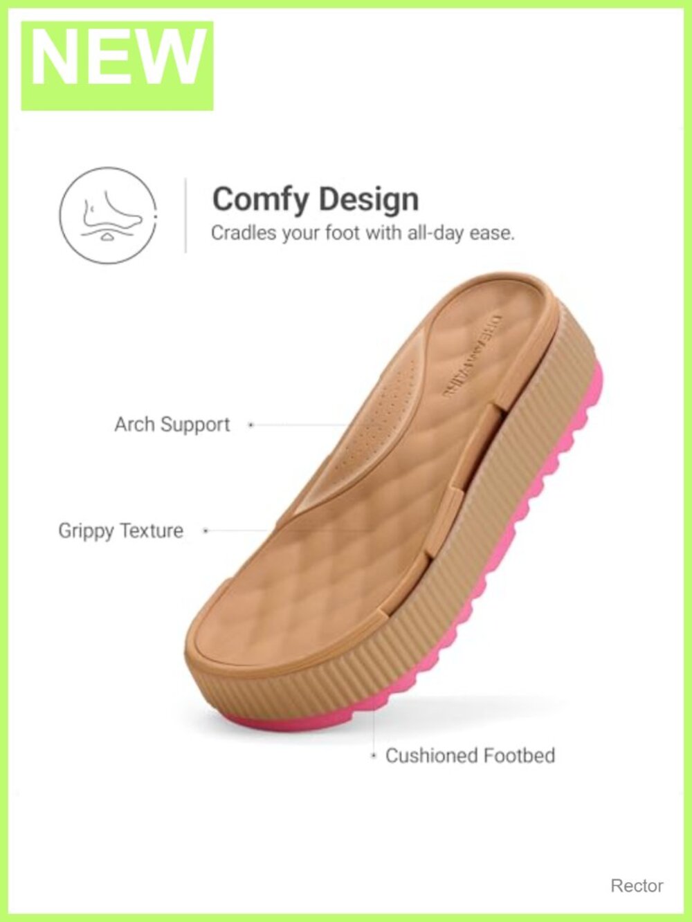 Waterproof Lightweight Platform Sandals Slingback - Picture 5 of 6